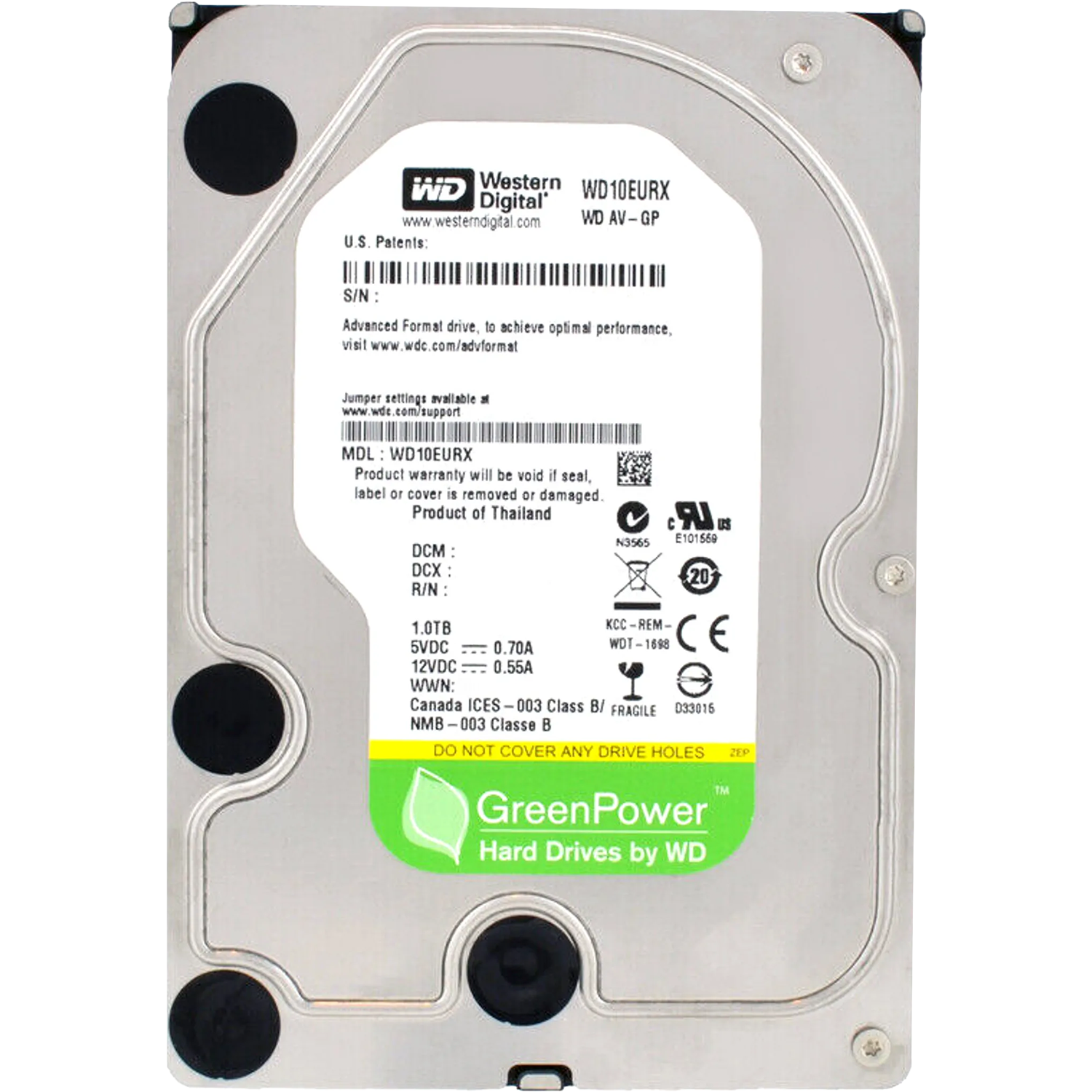 WD AV-GP 1Tb (WD10EURX-63UY4Y0)