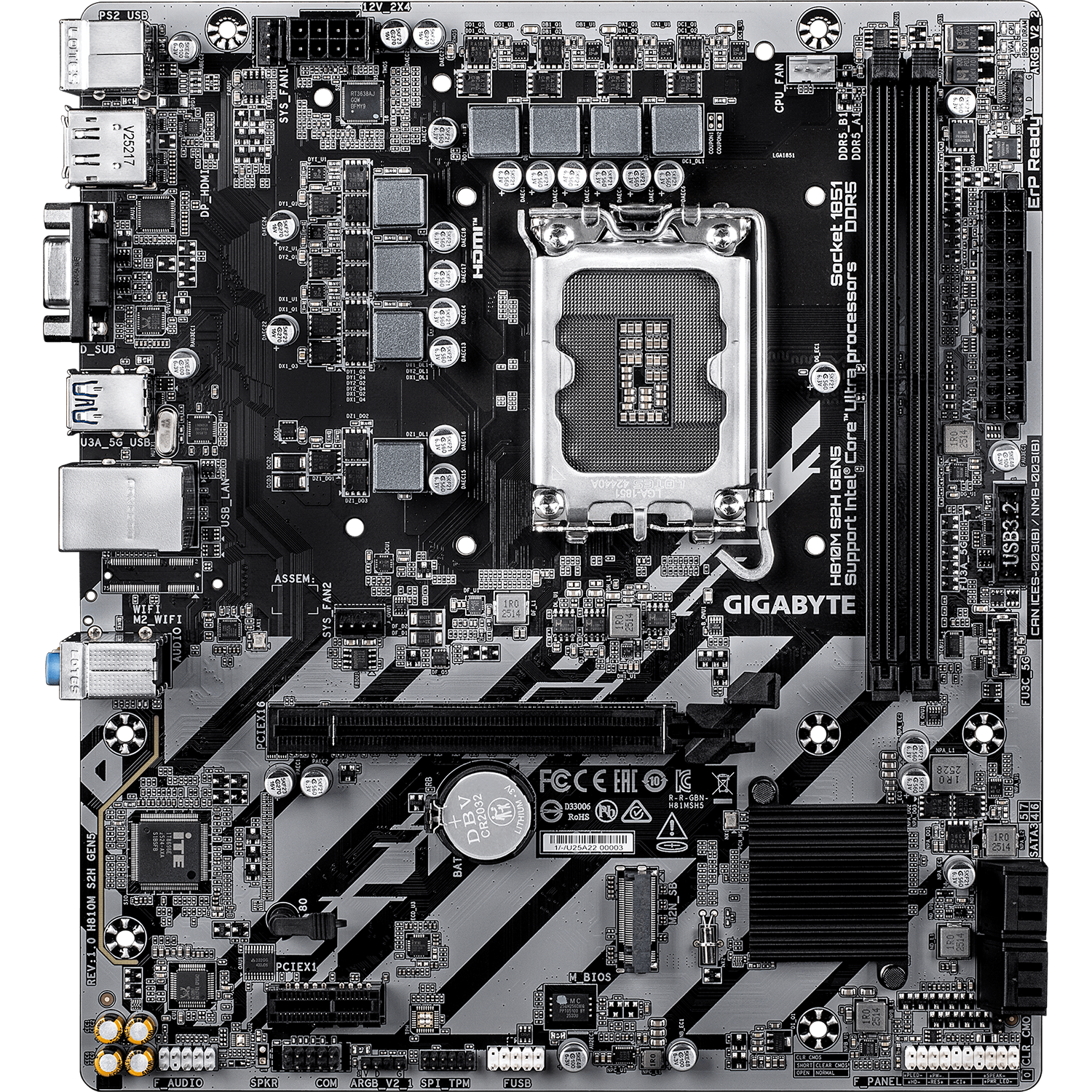 Материнская плата Gigabyte H810M S2H GEN5