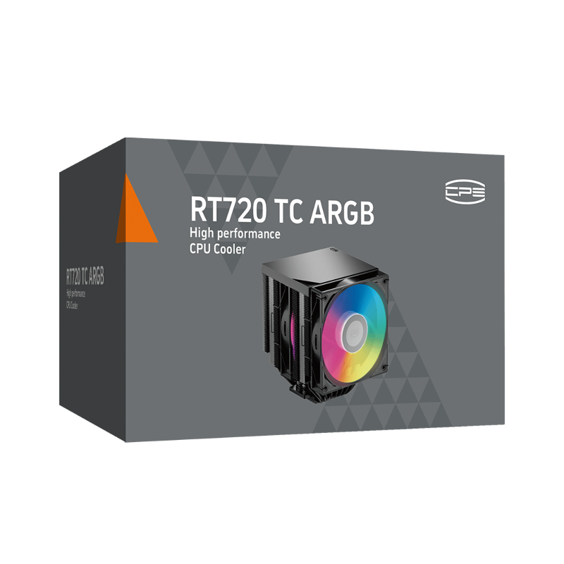 PCCooler CPU Cooler RT720 TC ARGB BK BLACK