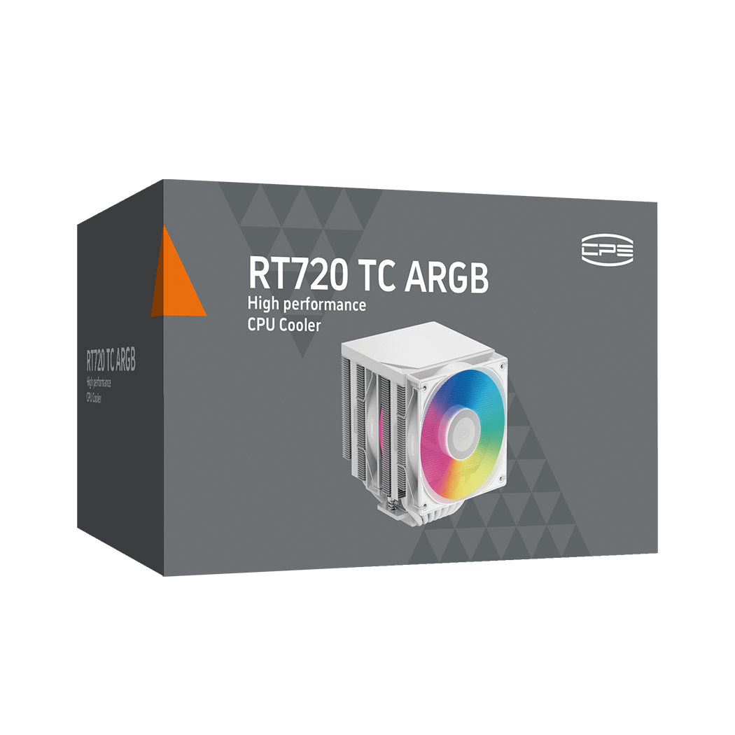 PCCooler CPU Cooler RT720 TC ARGB WH WHITE