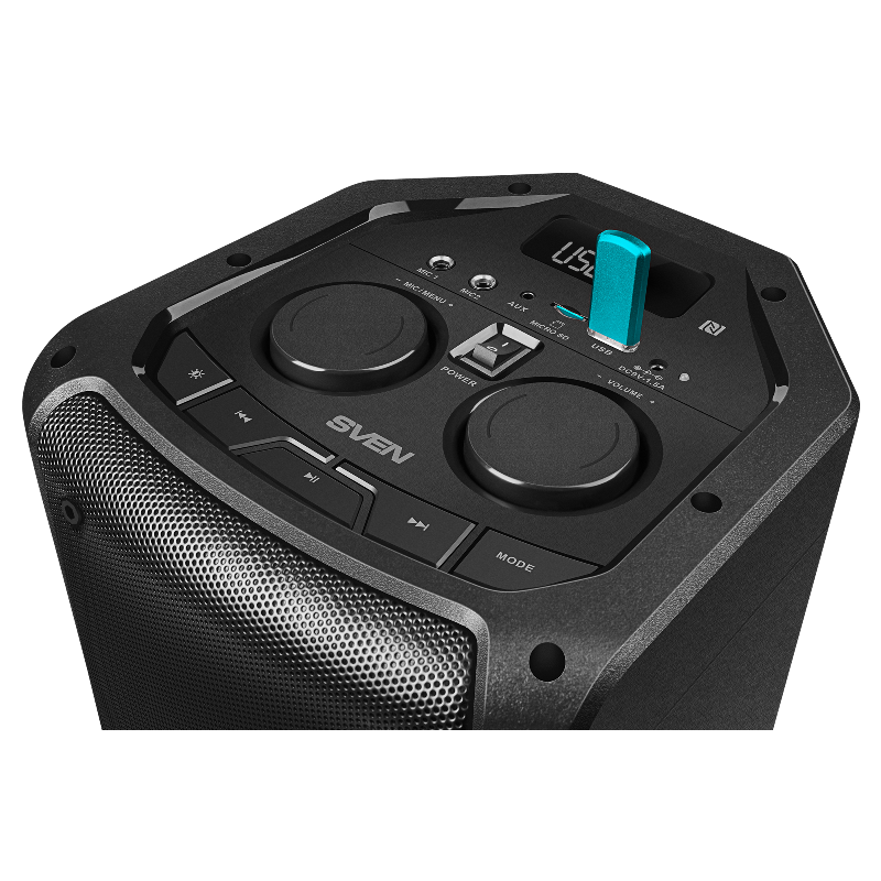 Портативная акустика АС PS-710, черн (100 Вт, TWS, BT, FM, 4400мАxч)