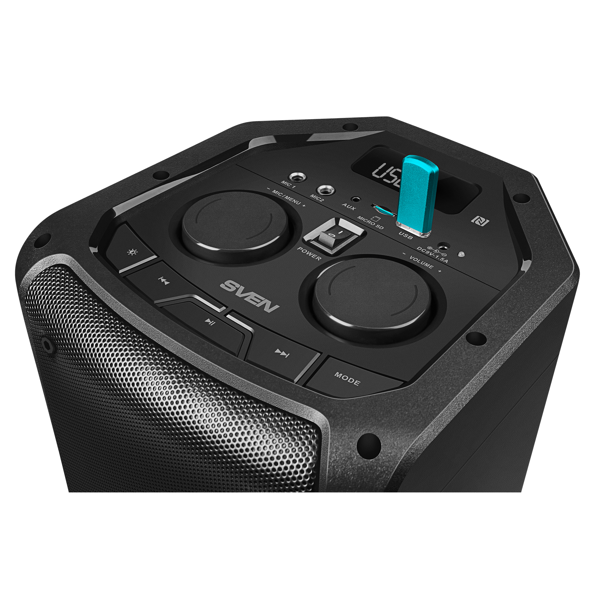 Портативная акустика АС PS-710, черн (100 Вт, TWS, BT, FM, 4400мАxч)