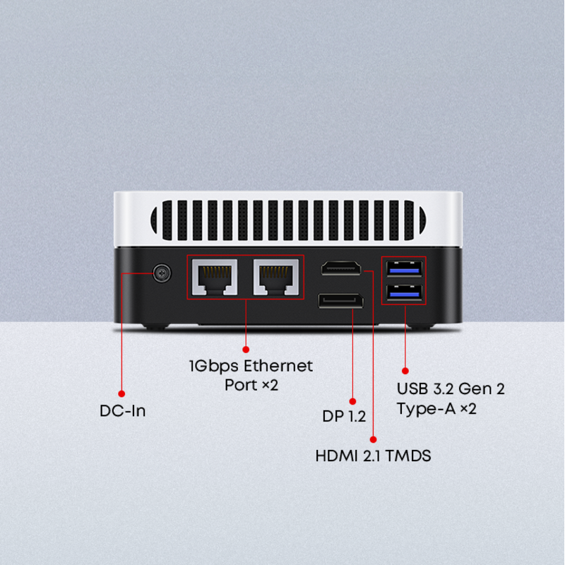 Chuwi LarkBox X Nettop [CWI556PI3] Grey+White {i3-1220P(1.5Ghz)/8Gb/256Gb SSD/BT/WiFi//W11Pro}