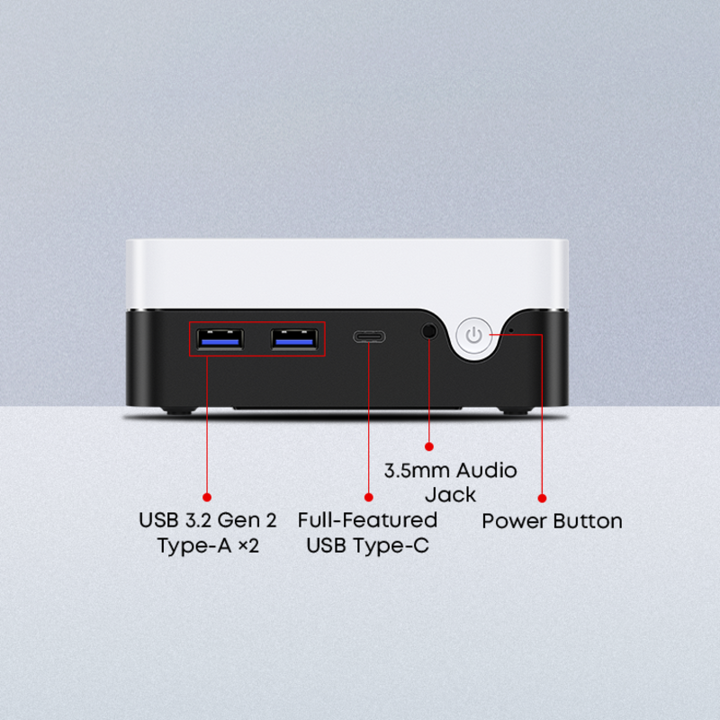 Chuwi LarkBox X Nettop [CWI556PI3] Grey+White {i3-1220P(1.5Ghz)/8Gb/256Gb SSD/BT/WiFi//W11Pro}