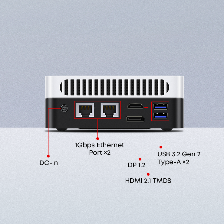 Chuwi LarkBox X Nettop [CWI556PI3] Grey+White {i3-1220P(1.5Ghz)/8Gb/256Gb SSD/BT/WiFi//W11Pro}
