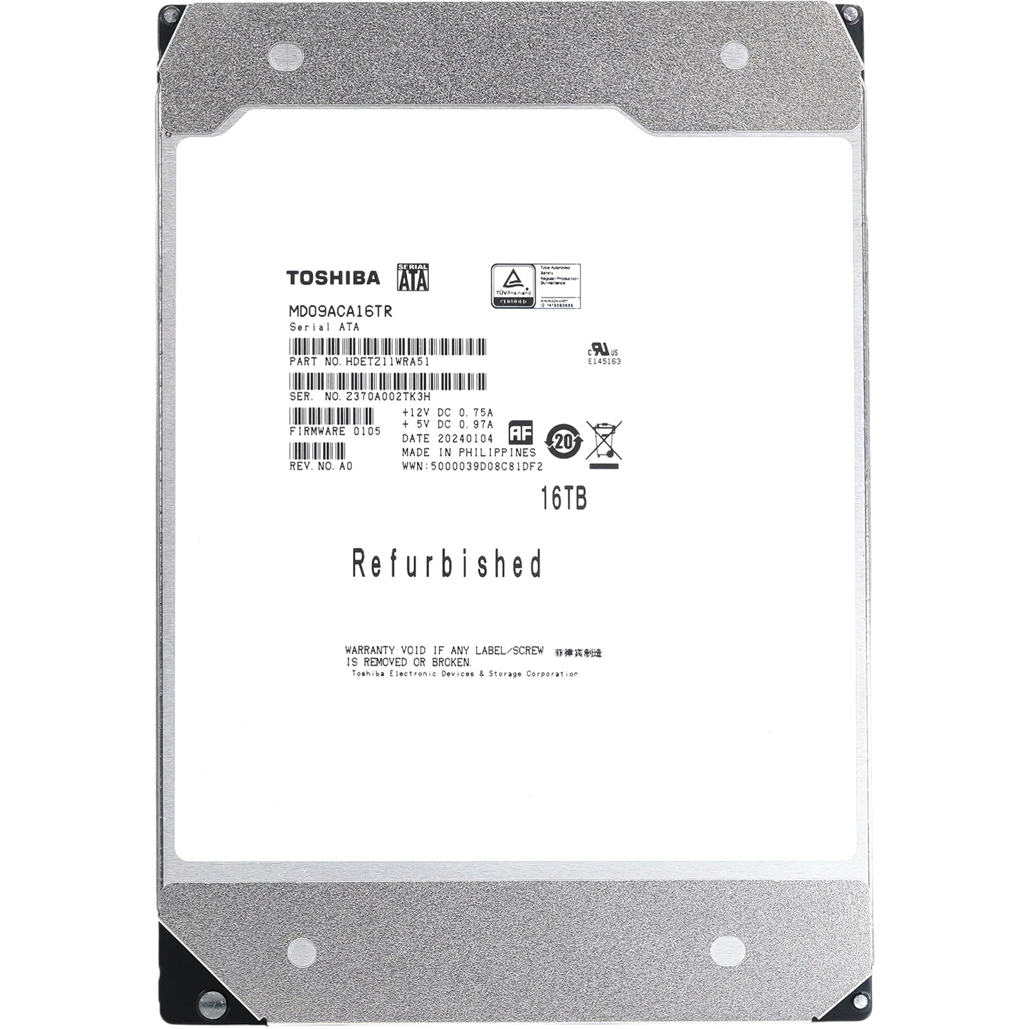 Toshiba 16Tb MD09ACA16TR