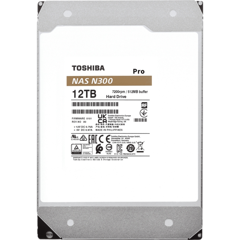 Toshiba N300 Pro NAS 12Tb (HDWG51CXZSTB)