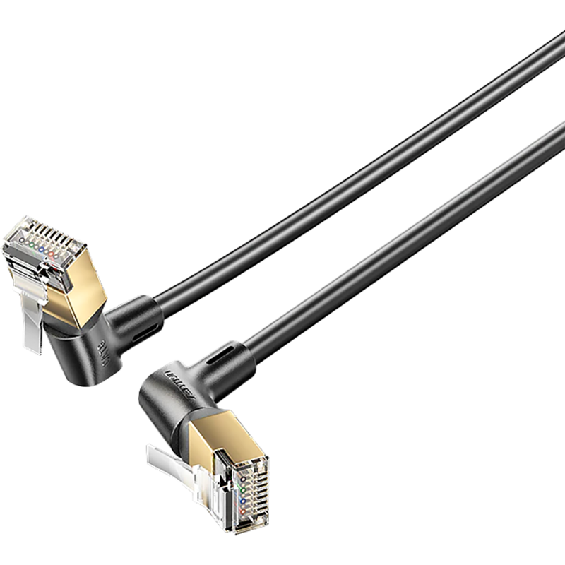 Vention IKLBG STP cat.8, RJ45 угол 360 - 1,5м. Черный