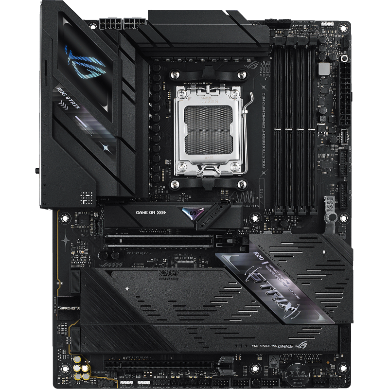 ROG STRIX B850-F GAMING NEO (Socket AM5, ATX, 4xDDR5(256GB), HDMI, 1xPCIe 5.0x16/1xPCIe 4.0x16, 2xSATA 6Gb/s, 4xM.2,1xLAN (5GbE), Wi-Fi 7, BT, 3xType-C, 5xUSB 3.0, 2xUSB2.0)