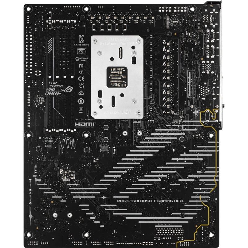 ROG STRIX B850-F GAMING NEO (Socket AM5, ATX, 4xDDR5(256GB), HDMI, 1xPCIe 5.0x16/1xPCIe 4.0x16, 2xSATA 6Gb/s, 4xM.2,1xLAN (5GbE), Wi-Fi 7, BT, 3xType-C, 5xUSB 3.0, 2xUSB2.0)