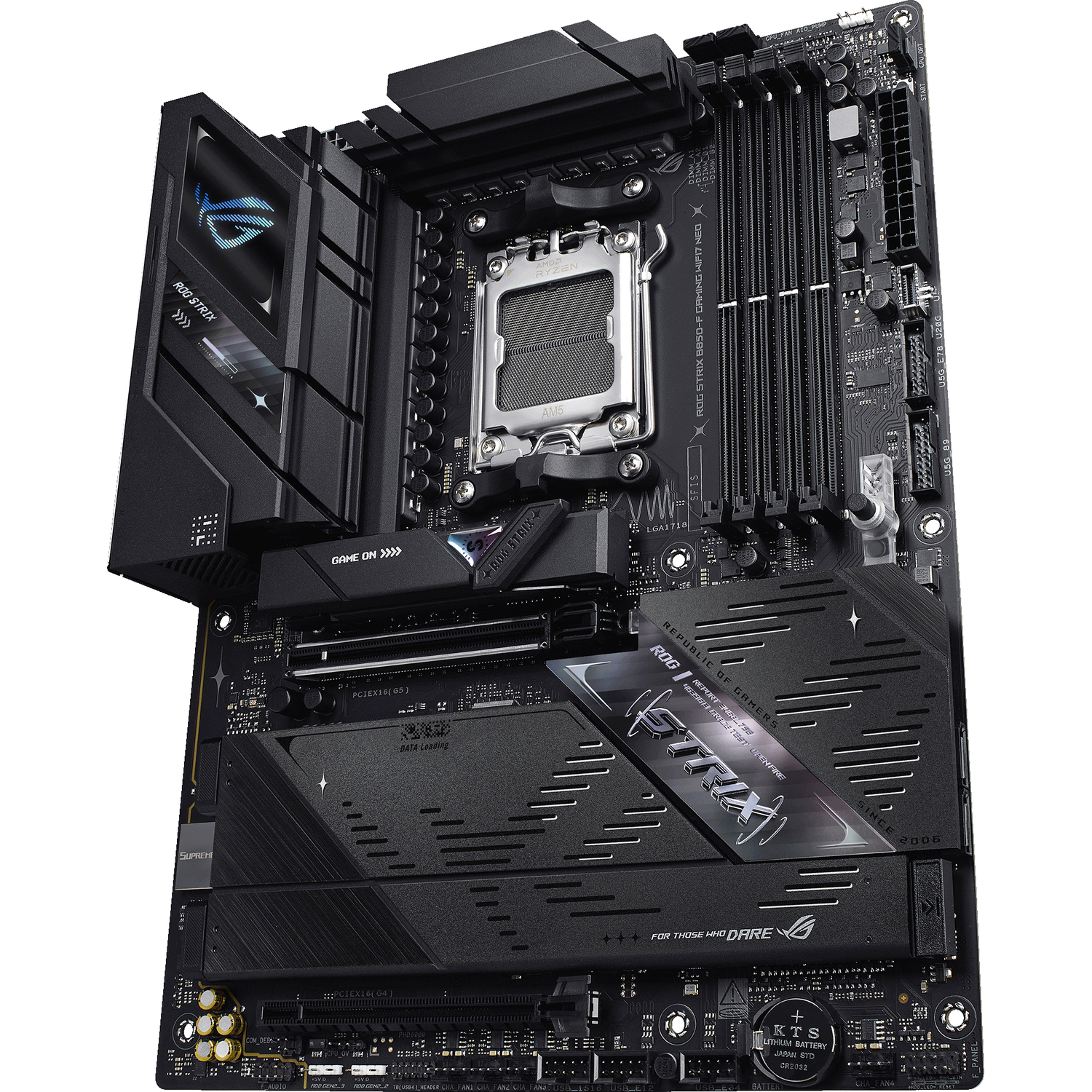 ROG STRIX B850-F GAMING NEO (Socket AM5, ATX, 4xDDR5(256GB), HDMI, 1xPCIe 5.0x16/1xPCIe 4.0x16, 2xSATA 6Gb/s, 4xM.2,1xLAN (5GbE), Wi-Fi 7, BT, 3xType-C, 5xUSB 3.0, 2xUSB2.0)