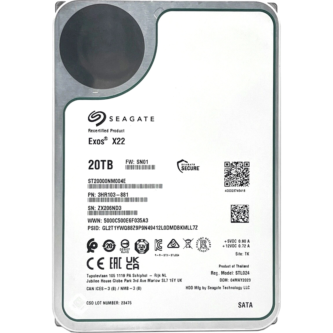 Seagate Exos X22 20Tb ST20000NM004E