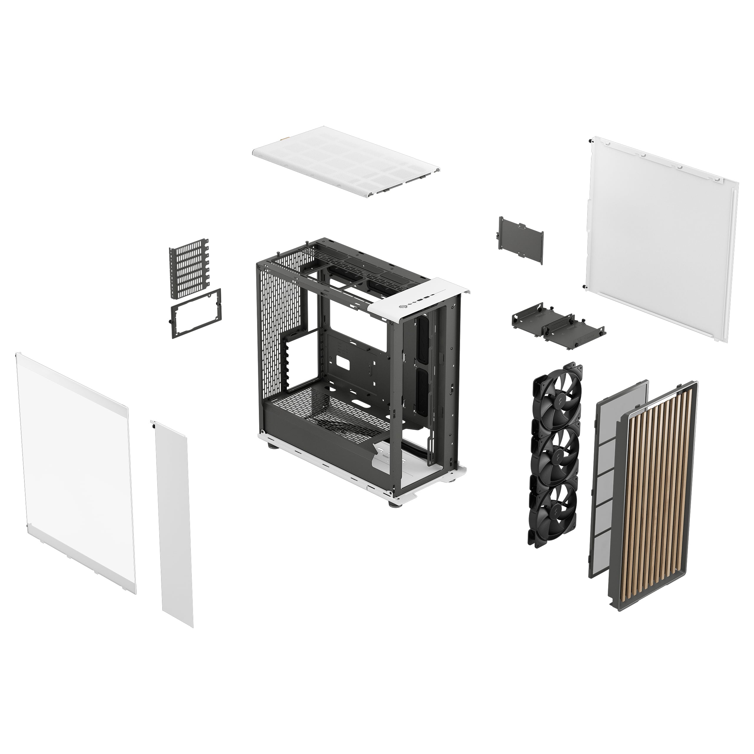 Fractal Design North XL RC Chalk TG Clear White