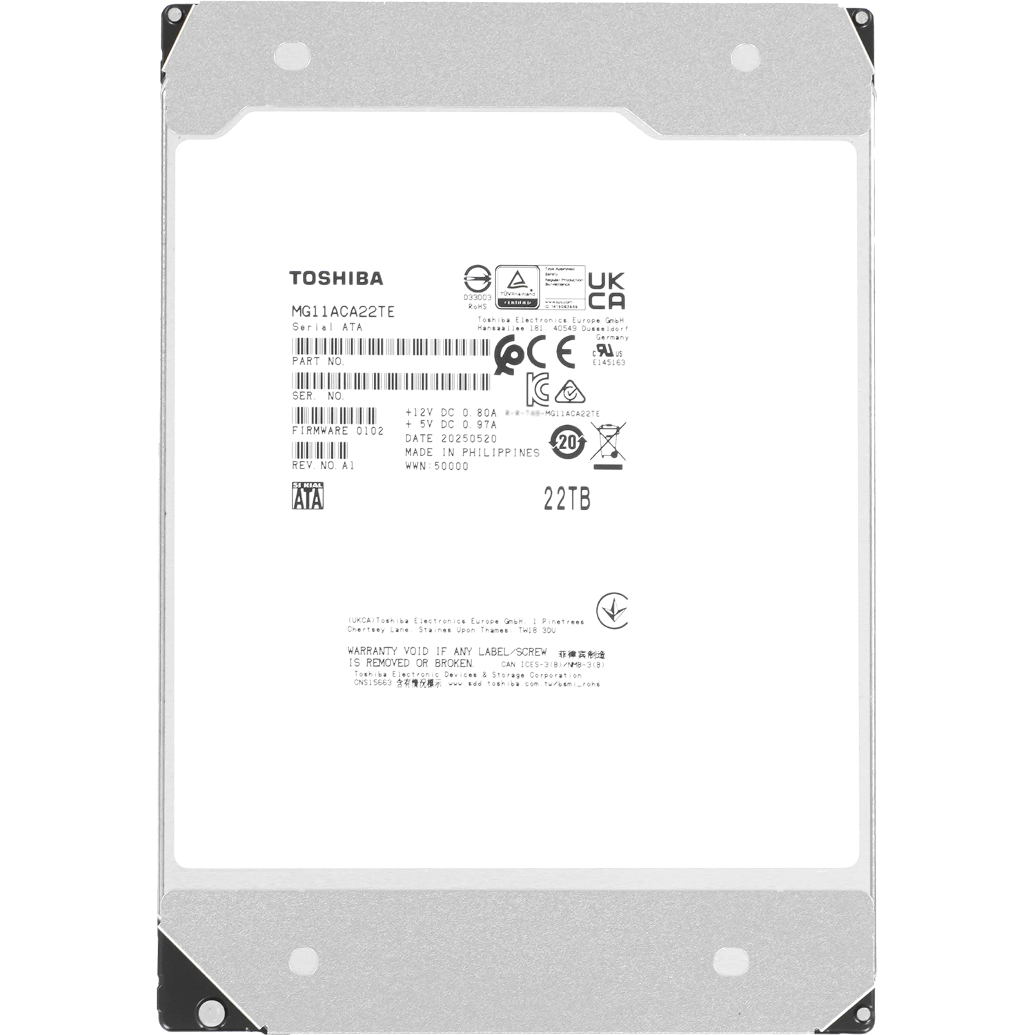 Toshiba 22Tb MG11ACA22TE