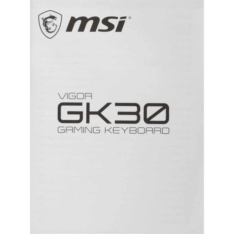 MSI VIGOR GK30 WHITE RU