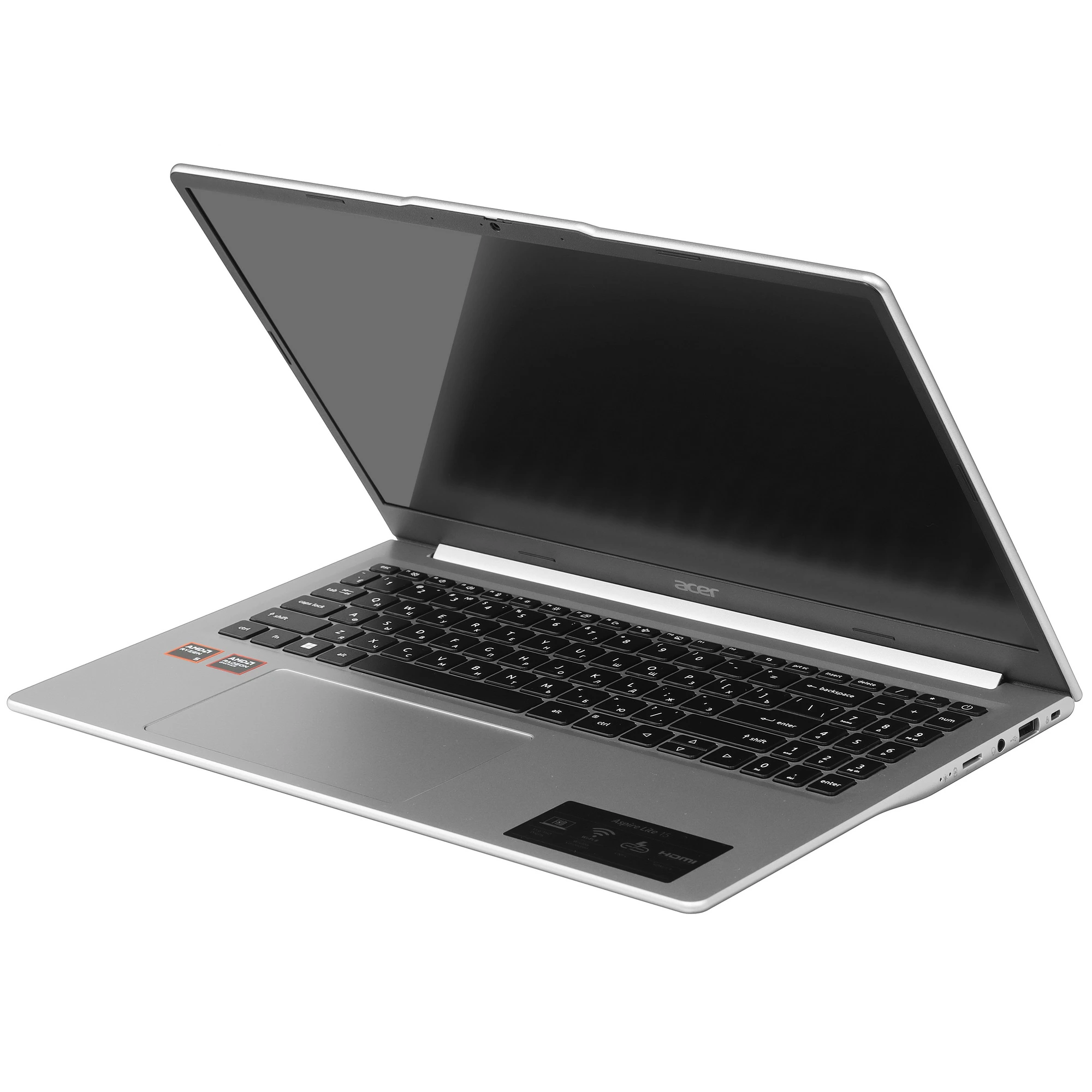 Ноутбук Acer Aspire Lite AL15-21P-R0R4 Ryzen 5 40 8Gb SSD512Gb AMD Radeon 610M 15.6" IPS FHD (1920x1080) без ОС silver WiFi BT Cam 4574mAh (NX.DTQCD.003)