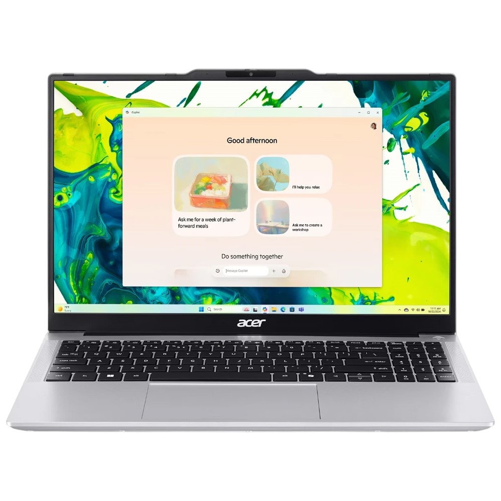 Ноутбук Acer Aspire Lite AL15-53P-722Q Core i7 1355U 16Gb SSD512Gb Intel Iris Xe graphics 15.6" IPS FHD (1920x1080) без ОС silver WiFi BT Cam 5100mAh (NX.DGCCD.002)
