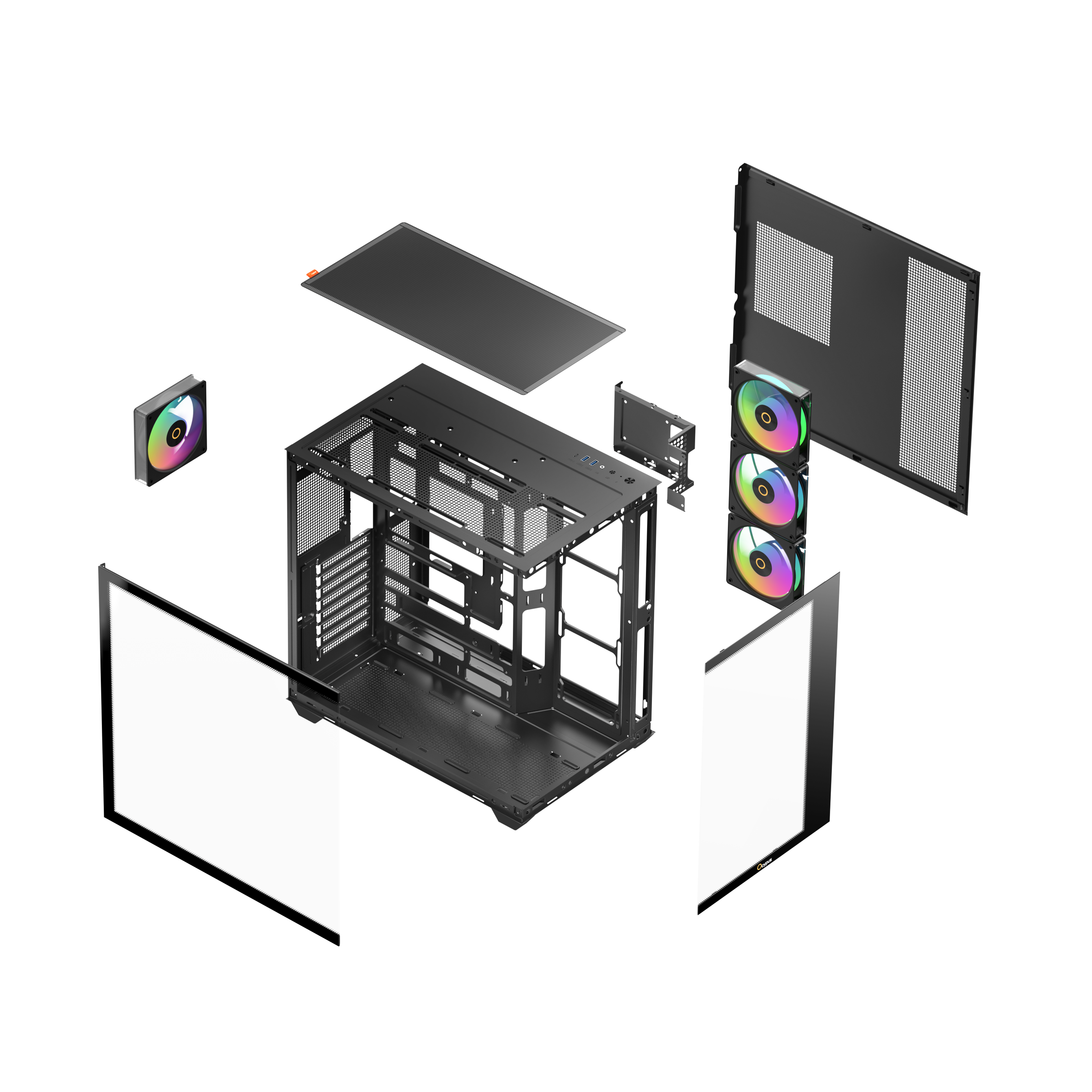 Ocypus Gamma C74 BK ARGB Black