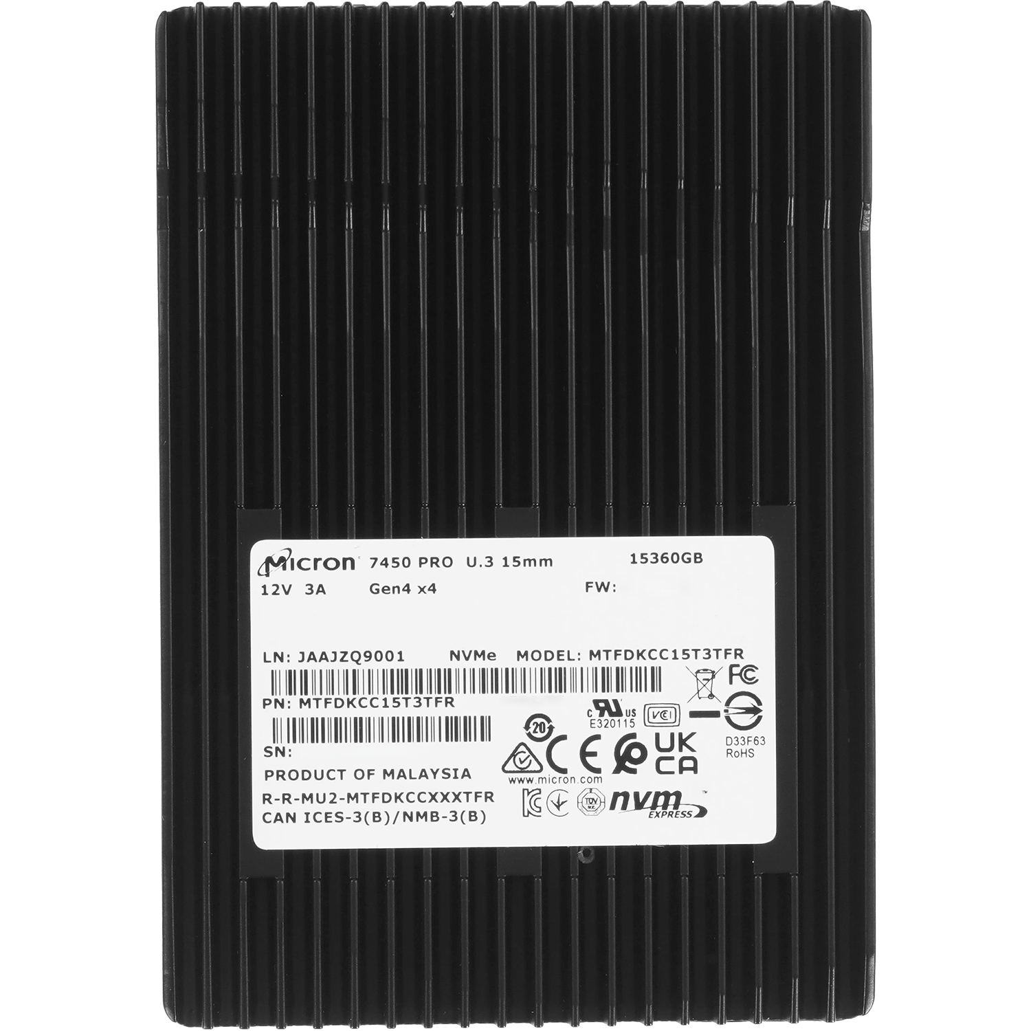 Micron 7450 PRO 15360GB (MTFDKCC15T3TFR-1BC15ABDB)