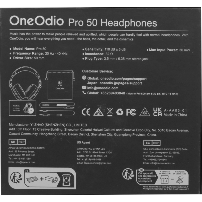 ONEODIO Pro 50 Чёрный