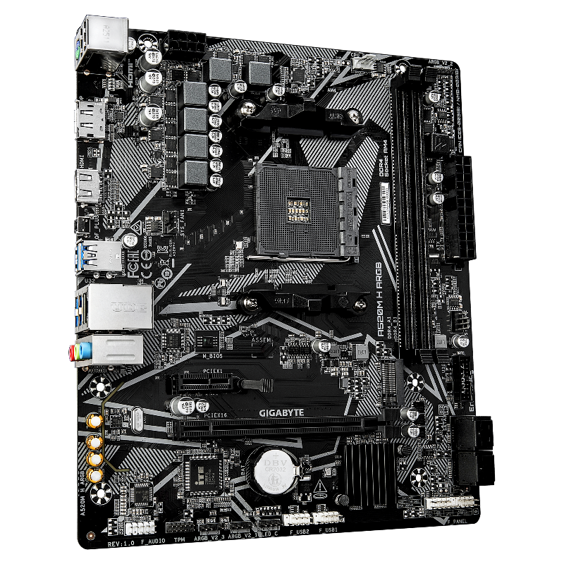 Материнская плата Gigabyte A520M H ARGB