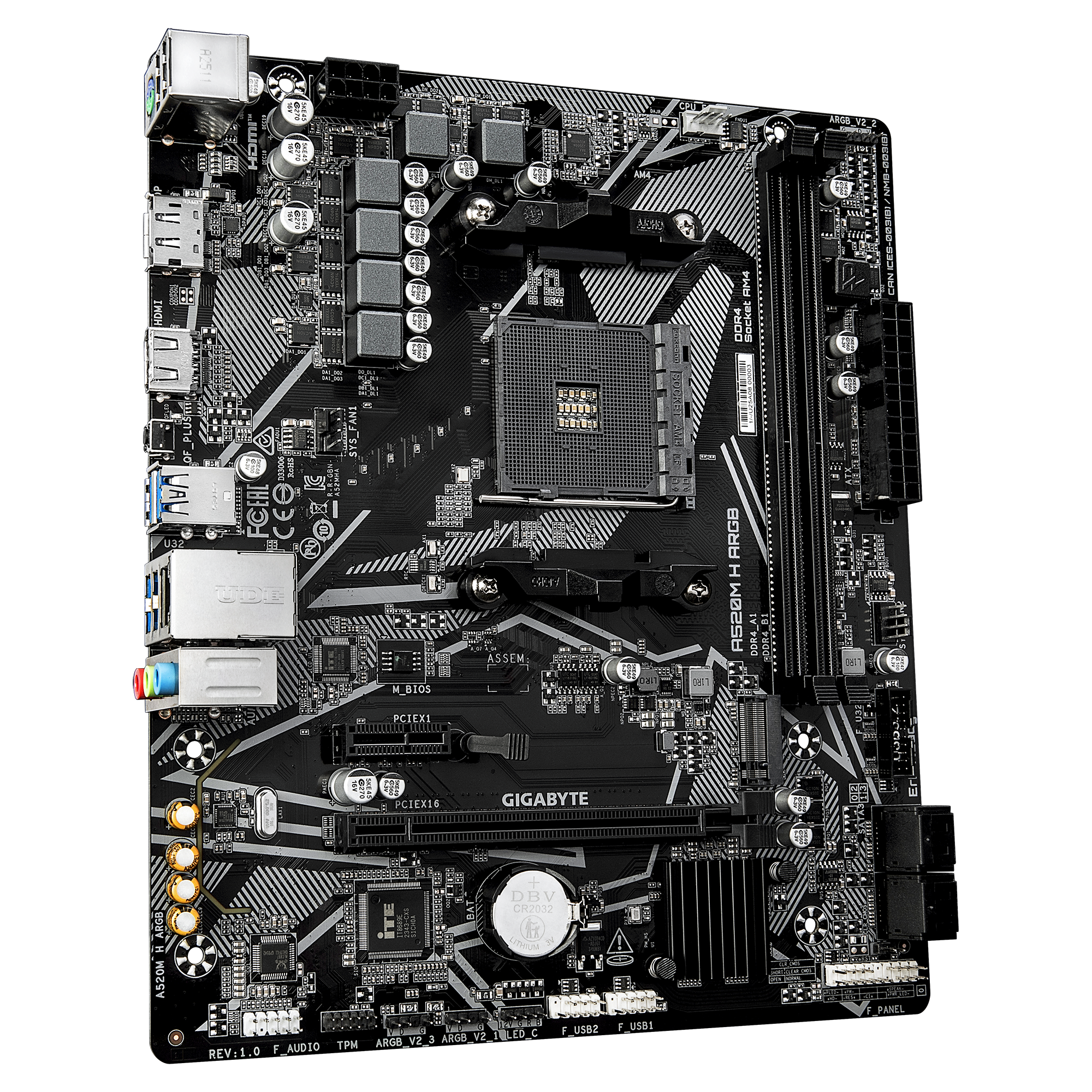 Материнская плата Gigabyte A520M H ARGB