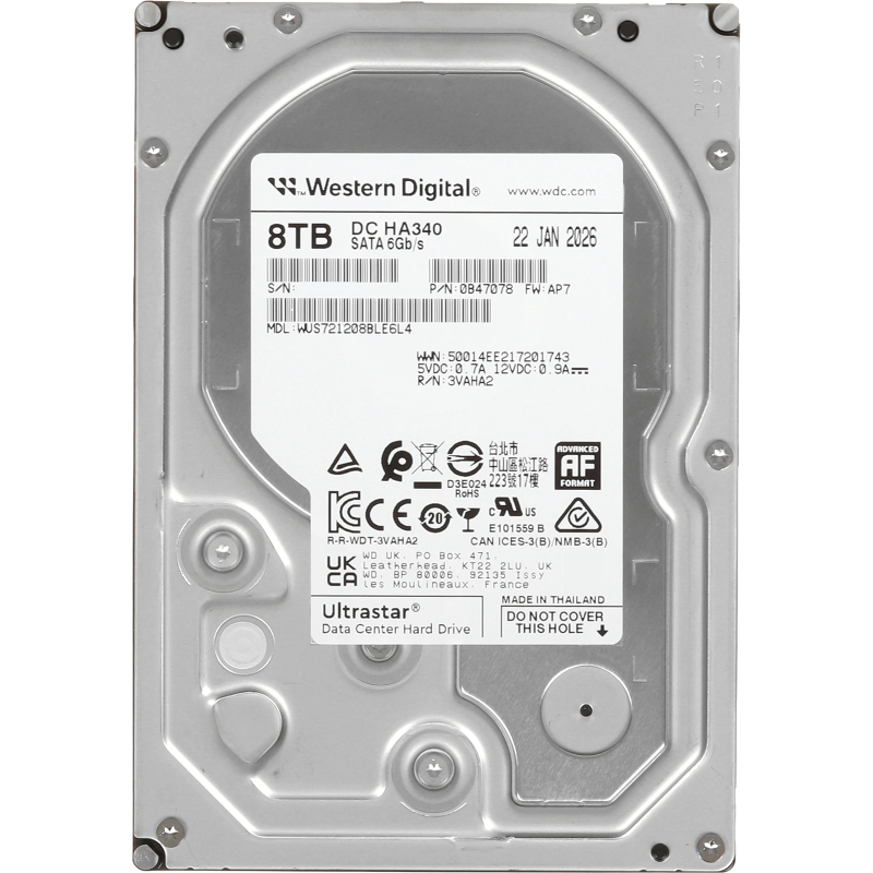 WD Ultrastar DC HA340 8Tb WUS721208BLE6L4
