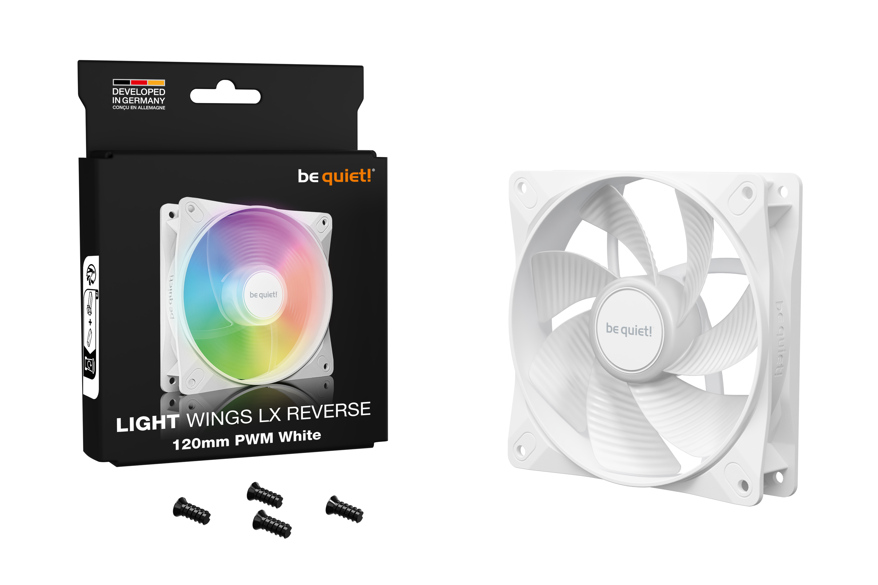 be quiet! LIGHT WINGS LX 120mm PWM Reverse White арт. BL133