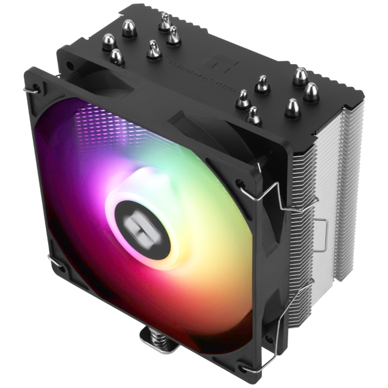 Устройство охлаждения(кулер) Thermalright Burst Assassin 120 SE ARGB Soc-AM5/AM4/1200/1700/1851 серебристый/черный 4-pin 25.6dB Al+Cu 510gr Ret (BA120-SE-ARGB)