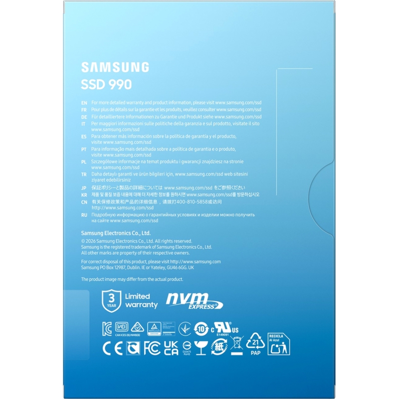 Samsung SSD 2Tb 990 M.2 MZ-V9V2T0BW