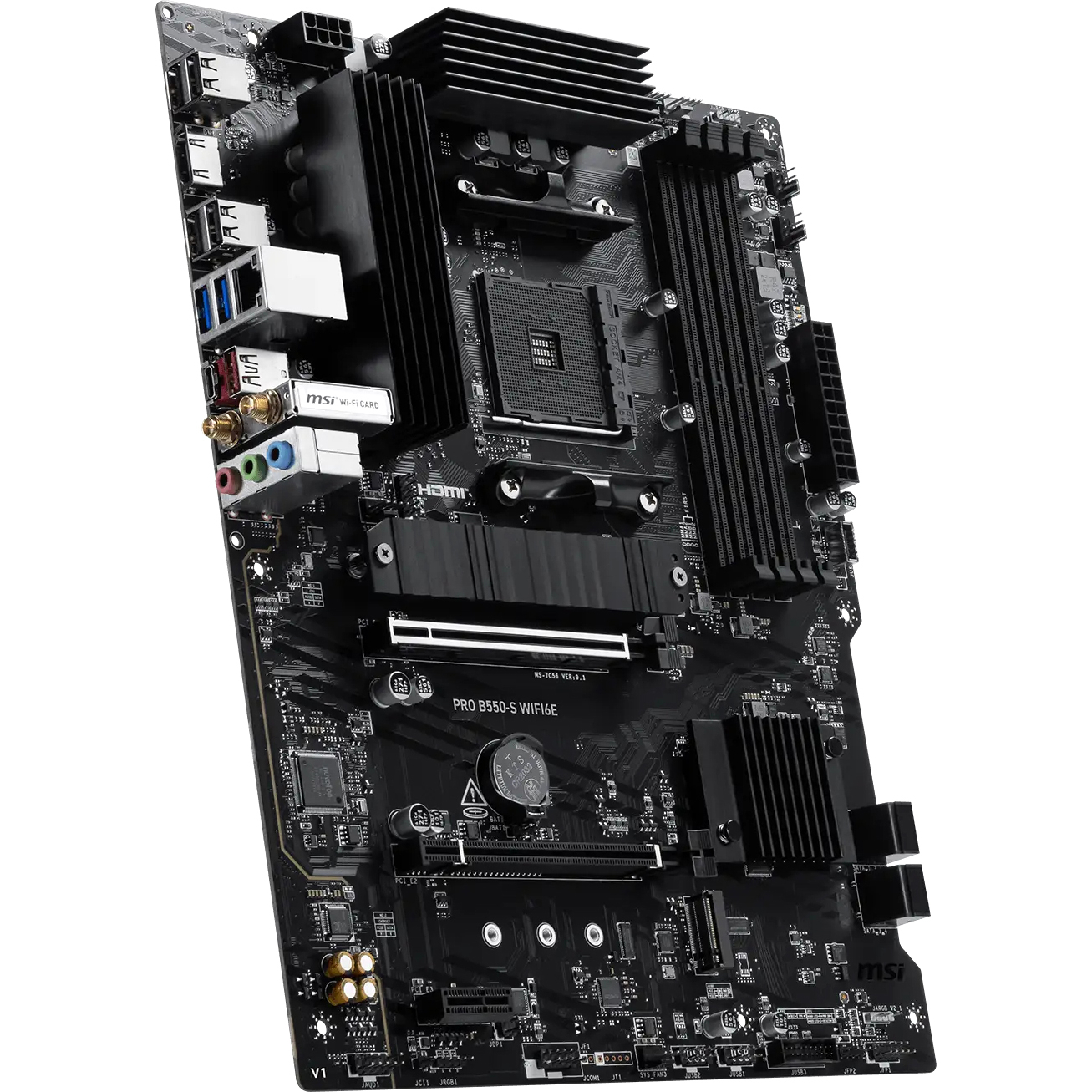 Материнская плата MSI PRO B550-S WIFI6E Soc-AM4 AMD B550 4xDDR4 ATX AC`97 8ch(7.1) GbLAN RAID+HDMI