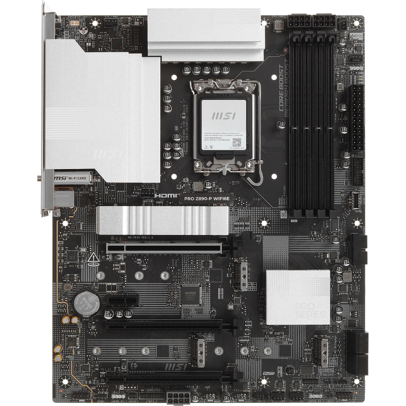 Материнская плата MSI PRO Z890-P WIFI6E Soc-1851 Intel Z890 4xDDR5 ATX AC`97 8ch(7.1) 5Gigabit RAID+HDMI+DP