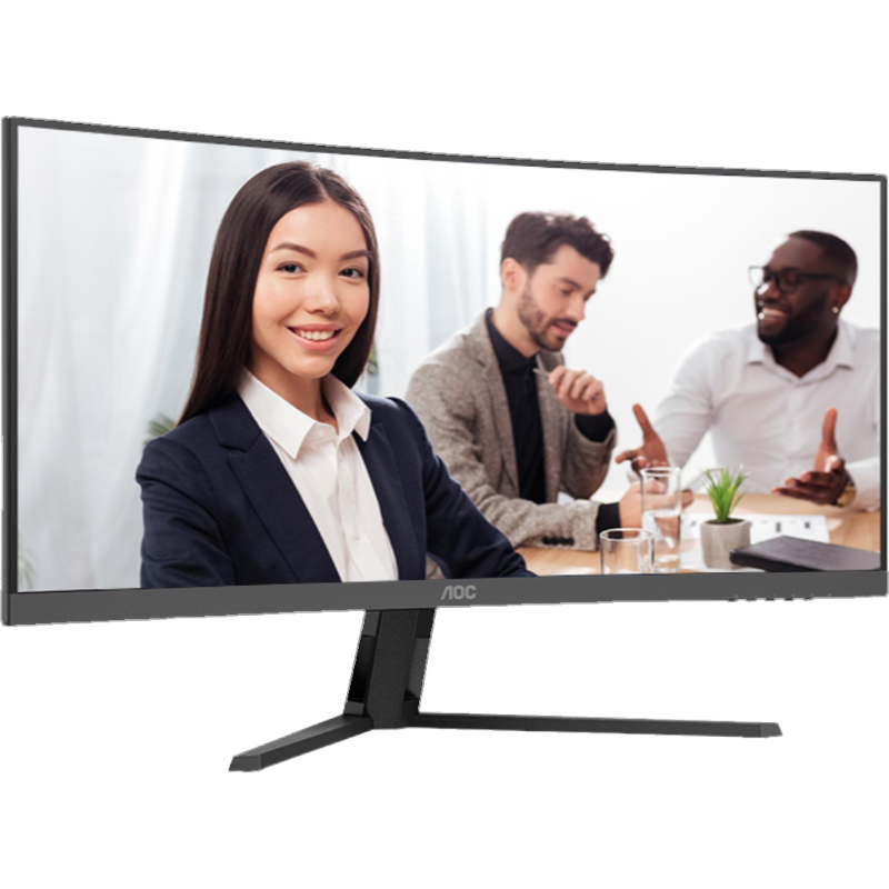 LCD AOC 34" CU34B3E {Curved 21:9 3440x1440 120Hz 1/4ms 300cd HDMI DisplayPort Tilt HDR10 Internal Vesa}