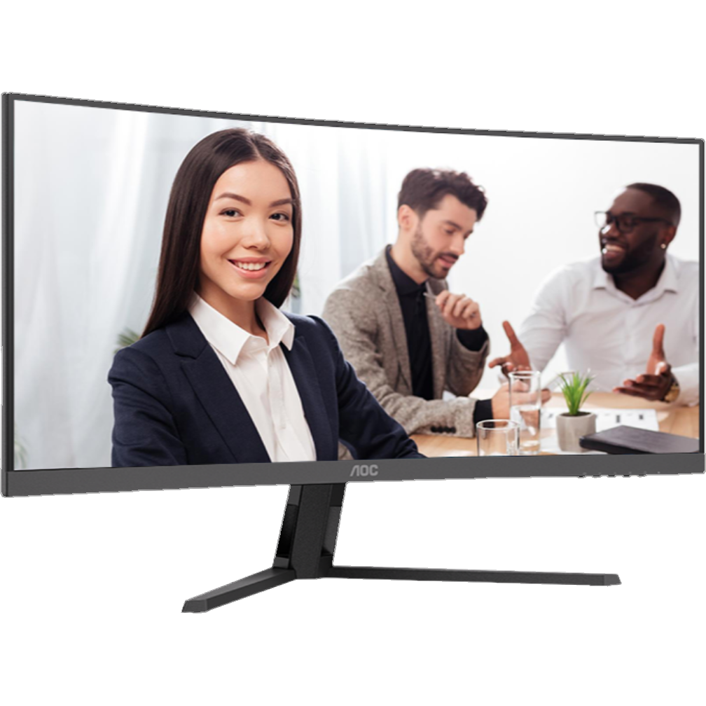 LCD AOC 34" CU34B3E {Curved 21:9 3440x1440 120Hz 1/4ms 300cd HDMI DisplayPort Tilt HDR10 Internal Vesa}