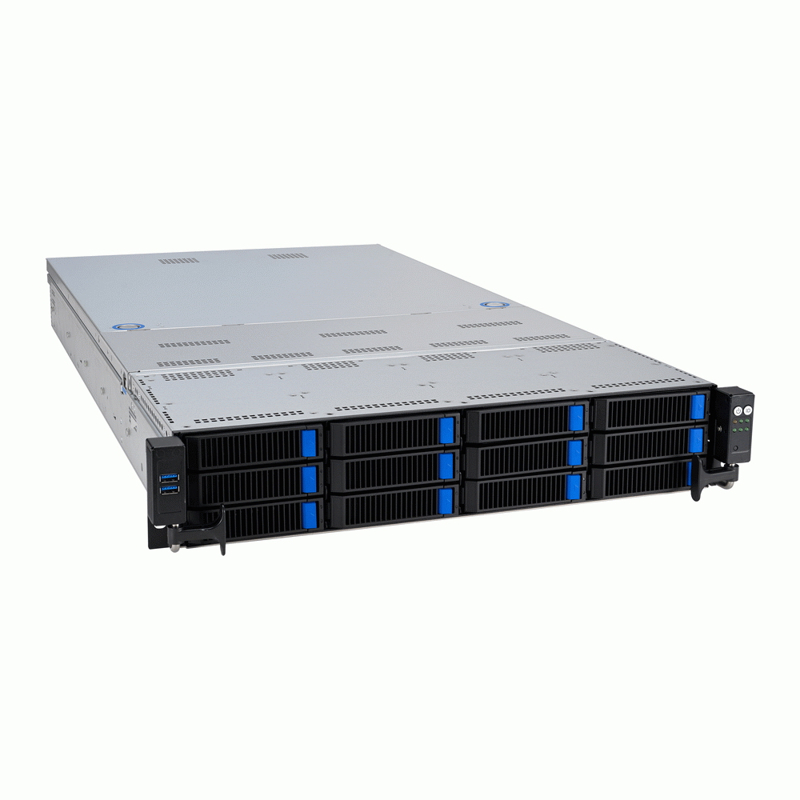 ASUS RS720A-E12-RS12 2U, 2xEPYC 9004 SP5, 24xDDR5/6TB, 12x3.5/2.5in HS (8xNVMe), 2xM.2, 4xDS GPU, PCIe: 6x G5x8/3x G5x16 + 2x G5x8/1x G5x16 FHFL, 1x G5x16 LPHL, 1x G4x8 LP RAID; 2x10GbE, 2x2600W Ti арт. 90SF02E1-M00BZ0