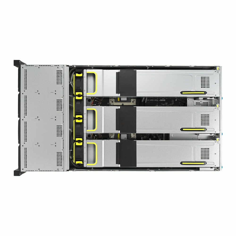 ASUS RS720A-E12-RS12 2U, 2xEPYC 9004 SP5, 24xDDR5/6TB, 12x3.5/2.5in HS (8xNVMe), 2xM.2, 4xDS GPU, PCIe: 6x G5x8/3x G5x16 + 2x G5x8/1x G5x16 FHFL, 1x G5x16 LPHL, 1x G4x8 LP RAID; 2x10GbE, 2x2600W Ti арт. 90SF02E1-M00BZ0