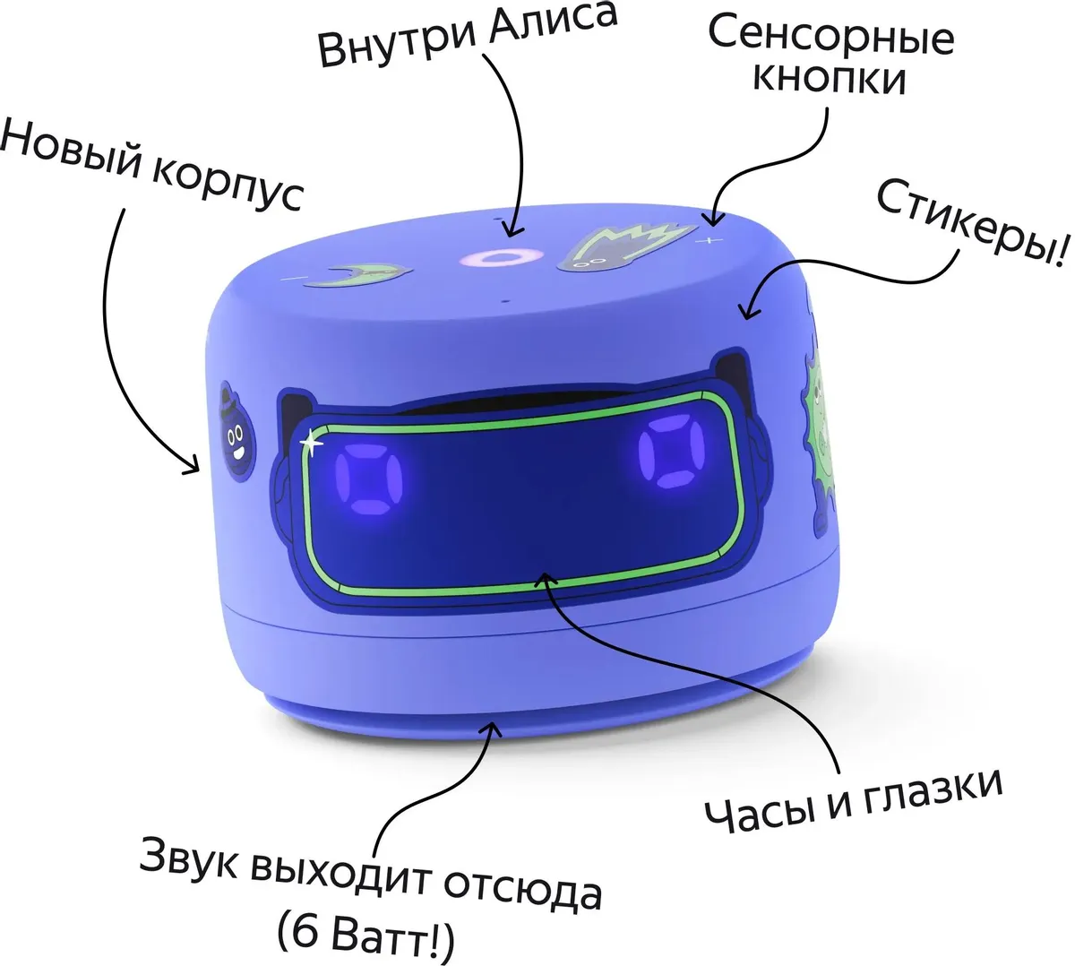 Умная колонка Новая Яндекс Станция Лайт 2 с Алисой на YaGPT, фиолетовый, 6Вт