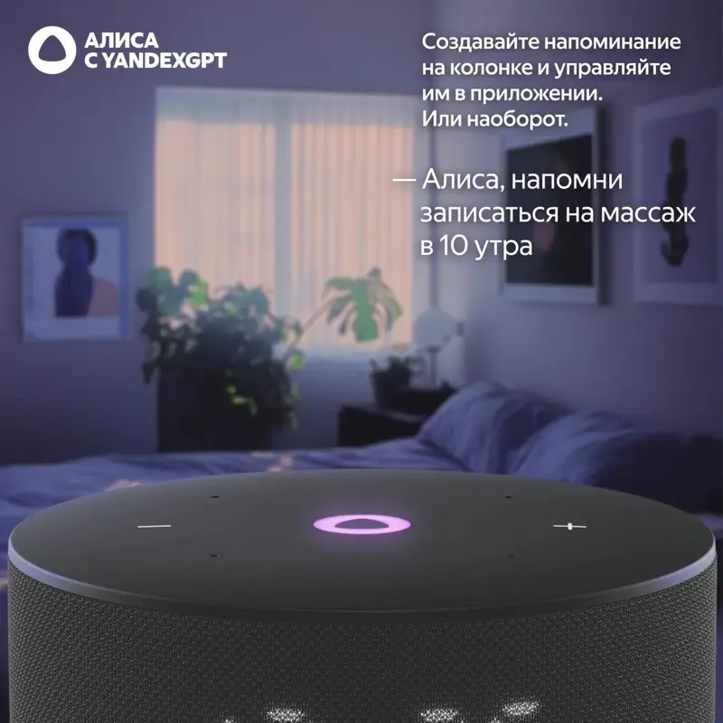ЯНДЕКС Станция Мини 3, 12Вт, с Алисой на YaGPT, черный