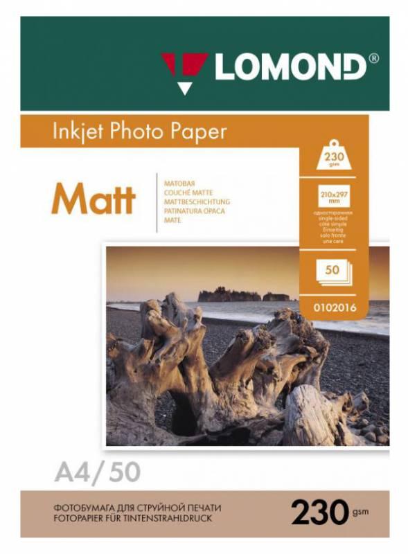 LOMOND 0102016 Матовая бумага 1х А4, 230г/м2, 50л