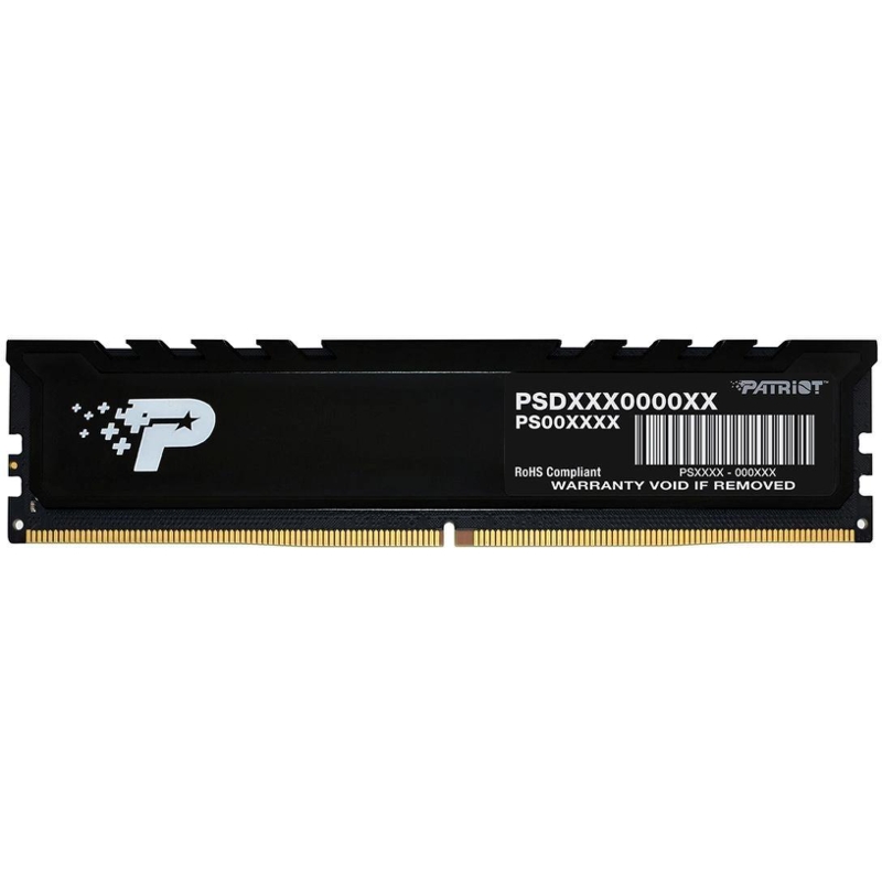 Patriot DDR5 DIMM 16GB 5600MHz PSP516G560081H1 Signature Premium RTL PC5-44800 CL46 288-pin 1.1В single rank с радиатором Ret