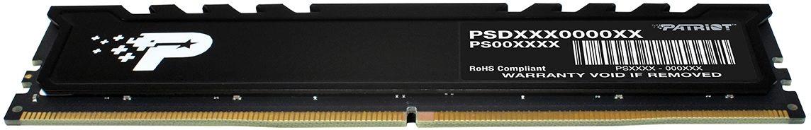 Patriot DDR5 DIMM 16GB 5600MHz PSP516G560081H1 Signature Premium RTL PC5-44800 CL46 288-pin 1.1В single rank с радиатором Ret