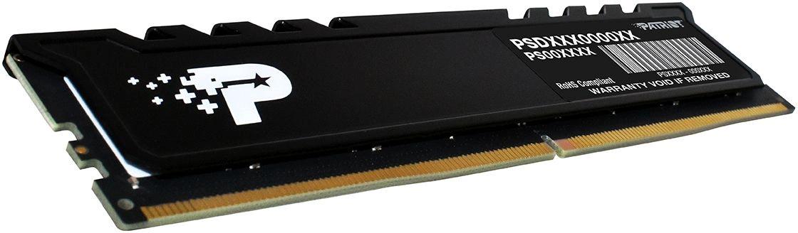 Patriot DDR5 DIMM 16GB 5600MHz PSP516G560081H1 Signature Premium RTL PC5-44800 CL46 288-pin 1.1В single rank с радиатором Ret