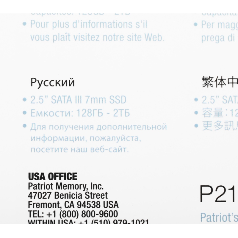 Patriot P210S256G25