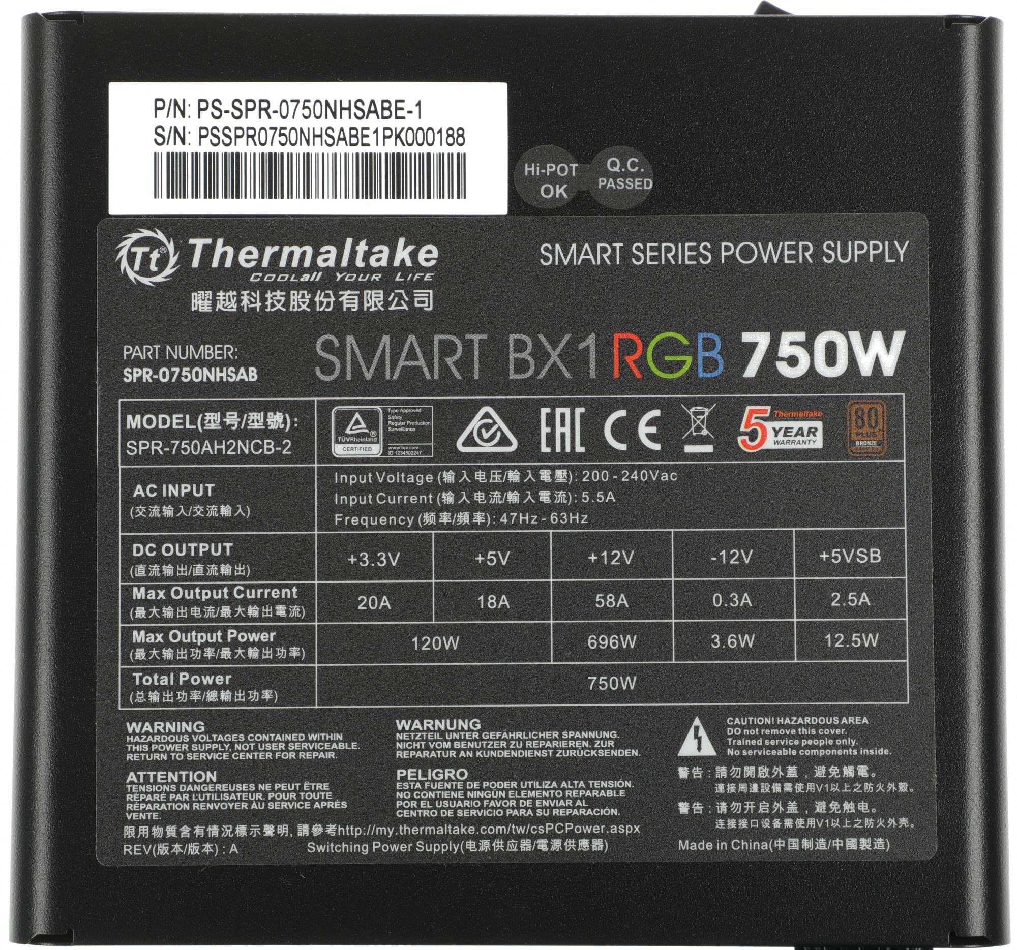 Thermaltake PS-SPR-0750NHSABE-1