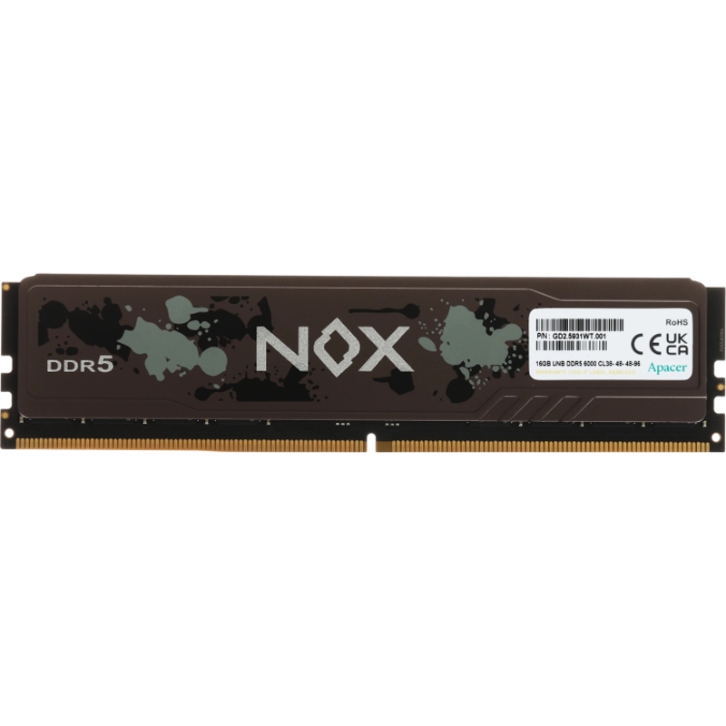 Apacer DDR5 DIMM 16GB NOX (AH5U16G60C622MBAA-1)