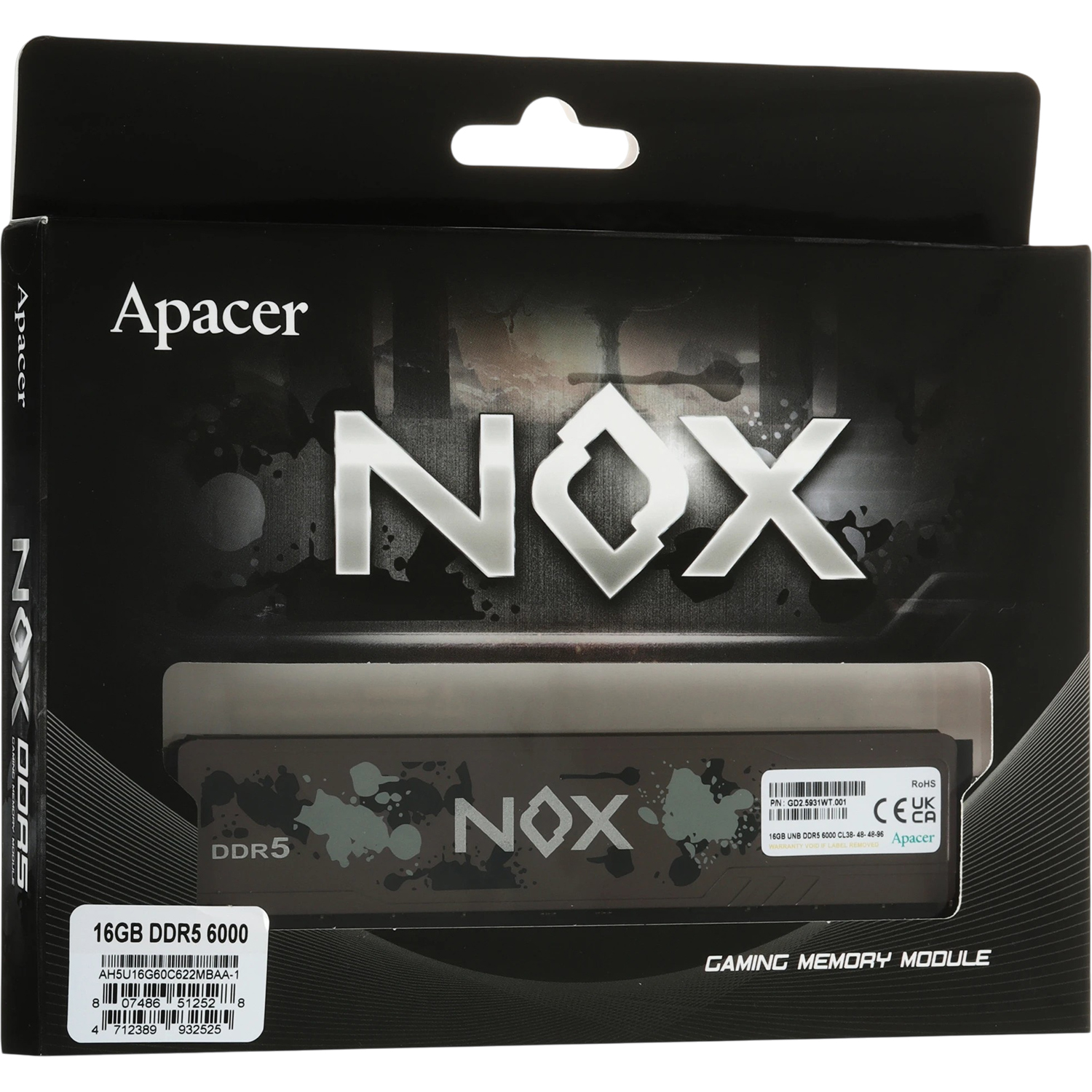 Apacer DDR5 DIMM 16GB NOX (AH5U16G60C622MBAA-1)