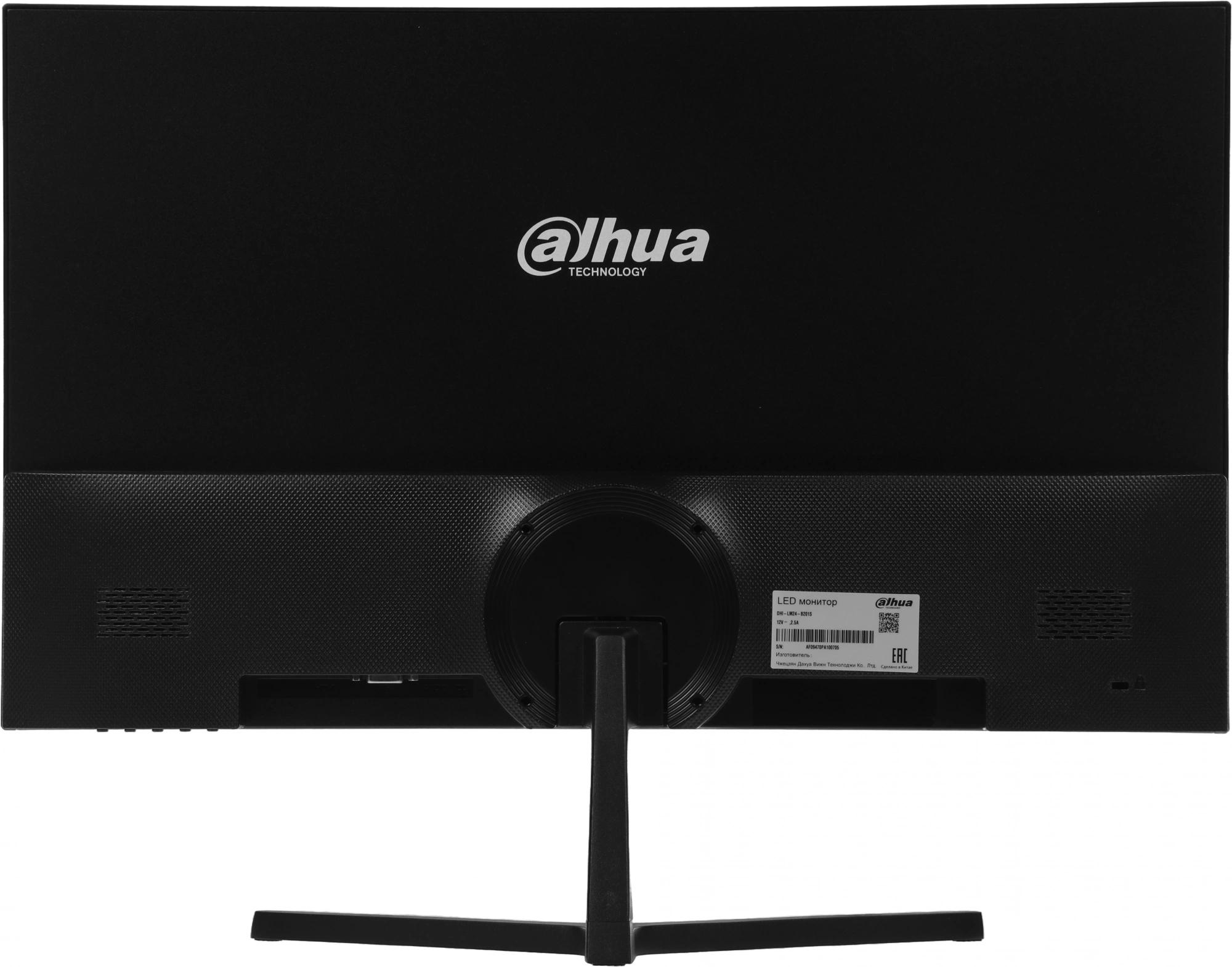 Dahua DHI-LM24-B201S 23.8"(16:9) FullHD монитор IPS LED 1920x1080 250 кд/м2 1000:1 178°/178° 5 мс 100Гц 16.7Млн (8 бит) VESA: 75X75 VGA HDMI Аудио выход Динамики
