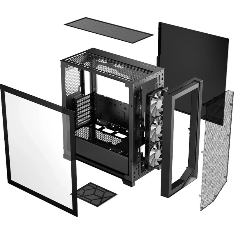 Корпус PcCooler C3D510 BK черный без БП ATX 5x120mm 5x140mm 2xUSB3.0 audio bott PSU