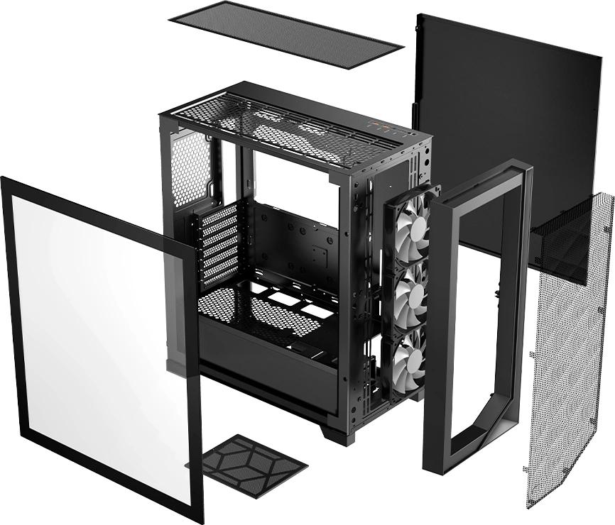 Корпус PcCooler C3D510 BK черный без БП ATX 5x120mm 5x140mm 2xUSB3.0 audio bott PSU