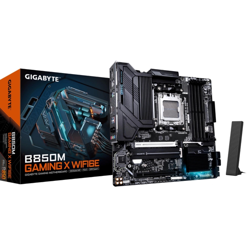 Gigabyte B850M GAMING X WF6E SocketAM5 AMD B850 4xDDR5 mATX AC`97 8ch(7.1) 2.5Gg RAID+HDMI+DP